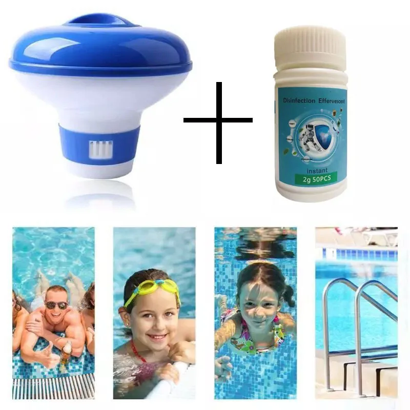 Pool Disinfection Effervescent Tablets With Test Paper Efficient Cleaning PH Test