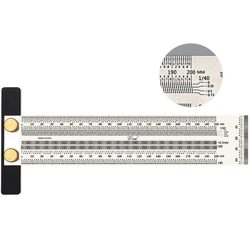 High -Precision Right -Angle Ruler T -Type Woodworking Line Ruler Measurement Tool Positioning Ruler