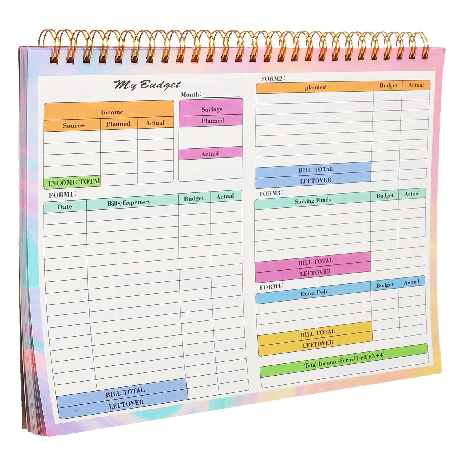 B5 Budgeting Binder Undated Weeks Planner Sheets for Recording Transactions Monitoring Progress Cash Budgeting Tool