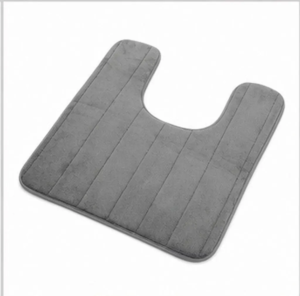 50x60cm Memory Toilet Rug Soft Comfortable Anti-Skid Backing Easy Wash No Color Fading Bathroom Accessories Floor Mat