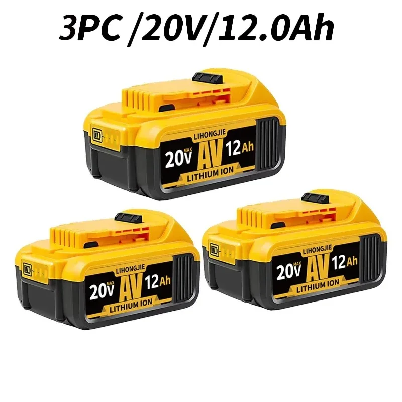 NEW Battery Compatible with dewalt power Tools 18V 12Ah rechargeable electric tool Lithium batteries 20V 18Volt 18v 12Ah 6Ah 8Ah