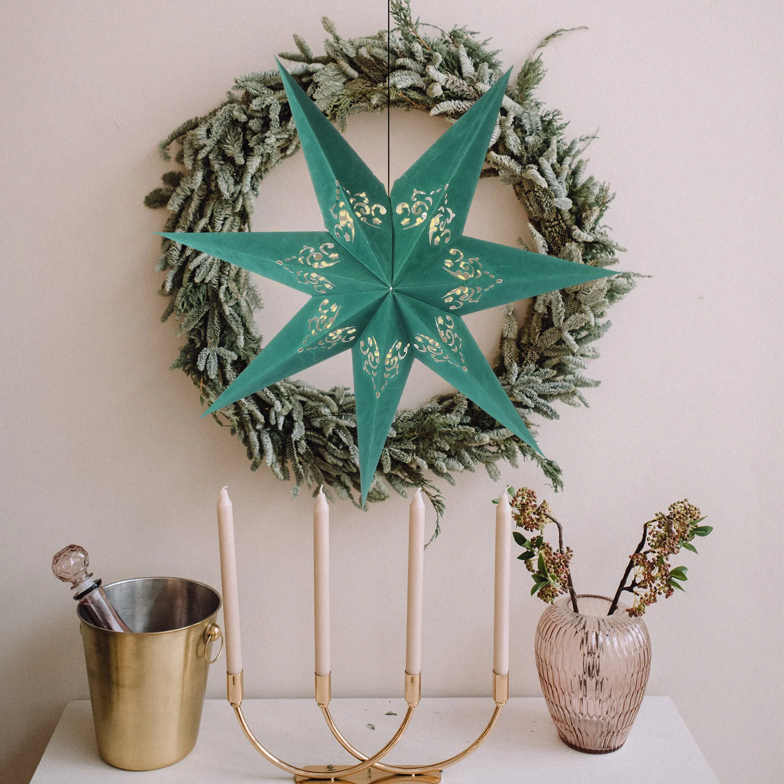 

1 шт. креативный абажур в виде звезды, бумажный чехол для потолочного светильника, тонкая работа, для дома, бара, библиотеки, создания атмосферы на вечеринках