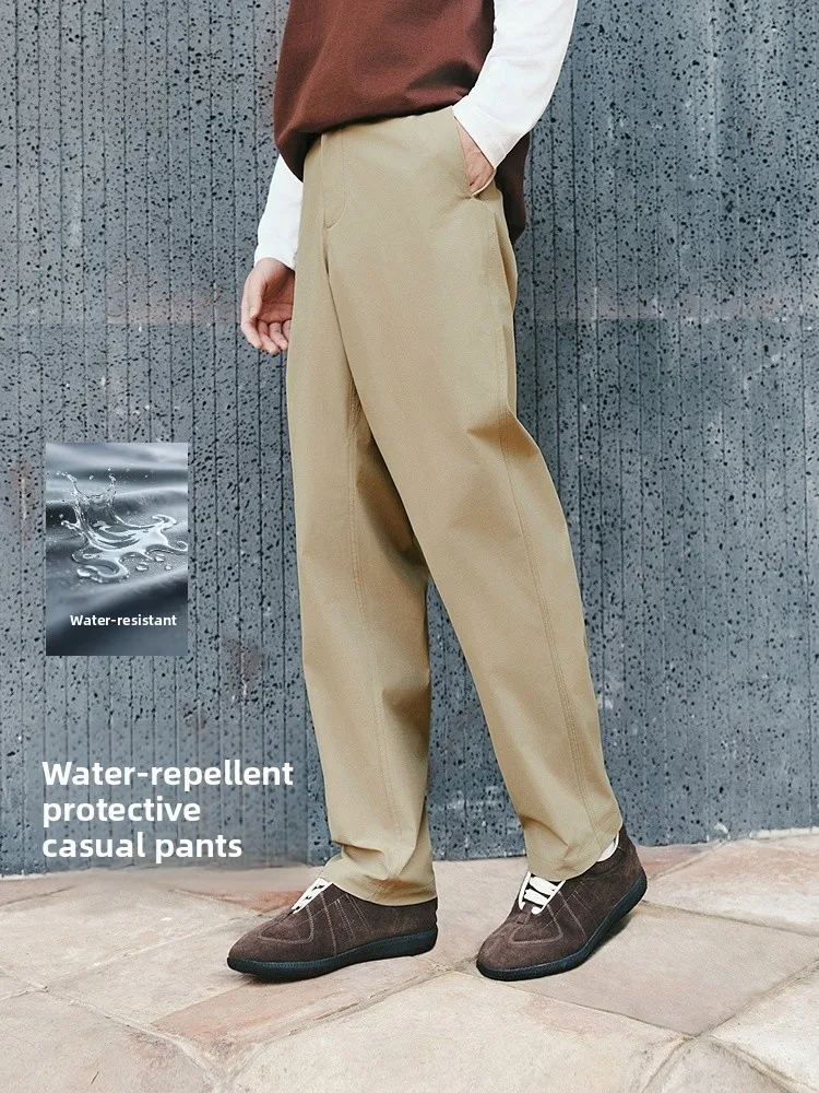 

Semir Men's Casual Loose Trousers Spring Anti-Spla Waist Elastic Cone ape High And Slimming Effect Waterproof Polyester F...