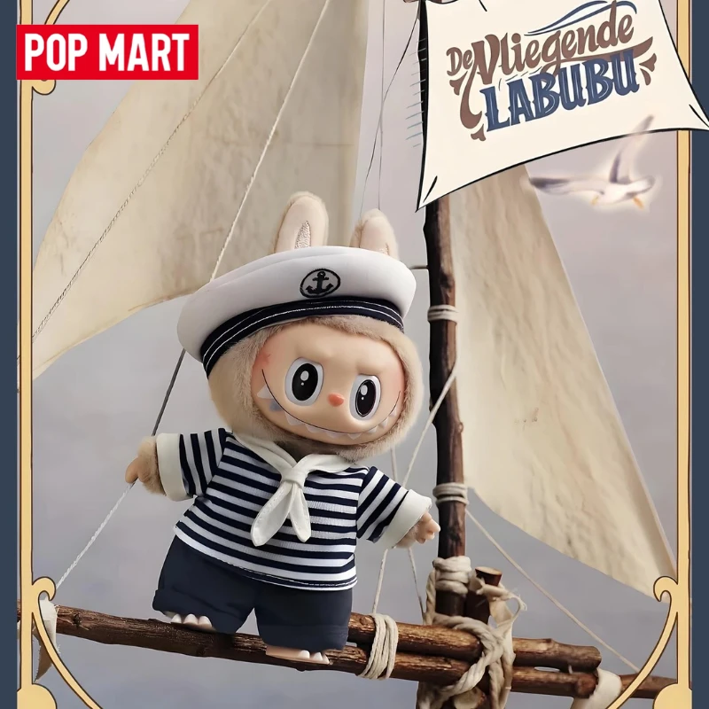 

POP MART De Nliegende Labubu Series Labubu Captain Sailor Vinyl Plush Doll Handmade Style Anime Figure Premium Gift