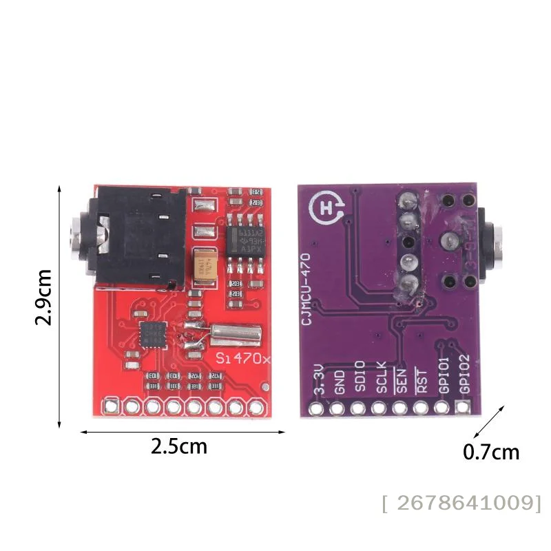 CJMCU-470 Si4703 لوحة القطع لاستقبال راديو FM، وحدة تقييم موالف RDS الاستريو مع واجهة I2C [YY26].
