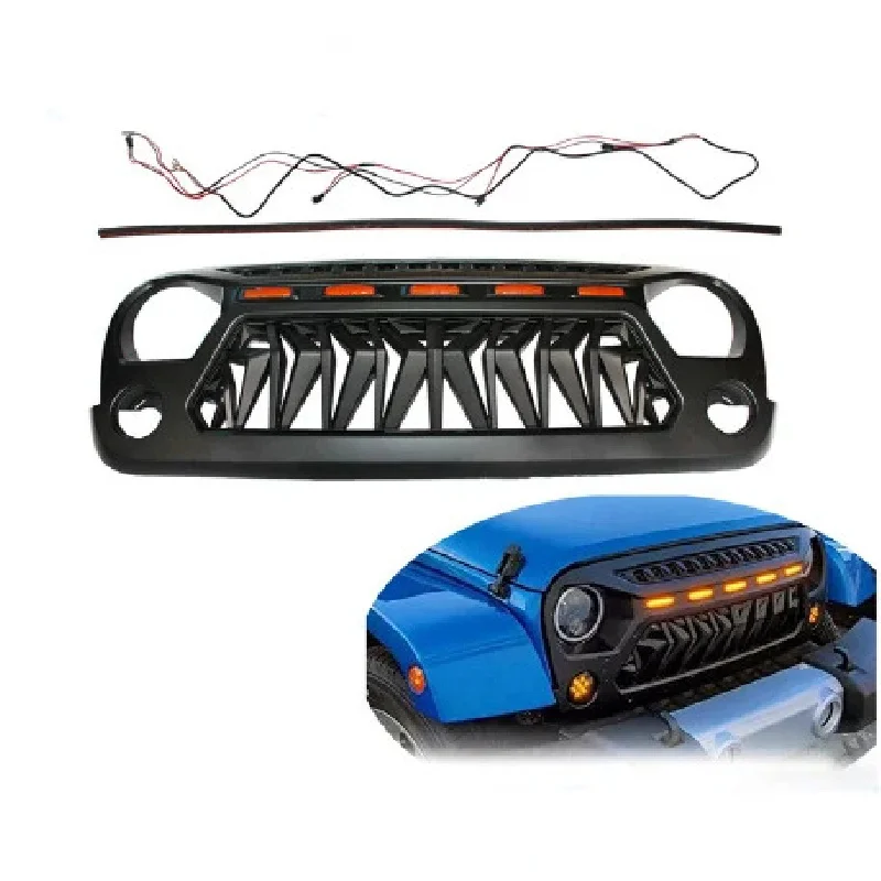 

ABS Front Grille for JK, Shark Pattern, Large Size 125*48*17CM, EN Brand, Off Road Fitment