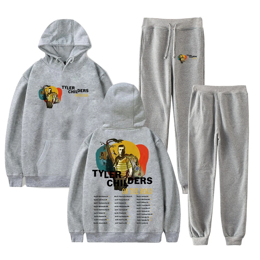 Tyler Childers On The Road Tour Hoodie Jogger Pants Two Piece Set Sweatshirts+Sweatpants Women Men Trendy Outfit Sets