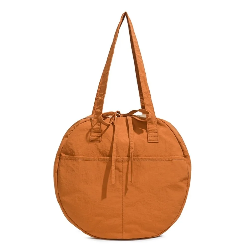 

Japanese Style Shoulder Round Bag Oxford Cloth Anti-splash Water Large Capacity Handbag Soft Bow Casual Women Pouch Girls