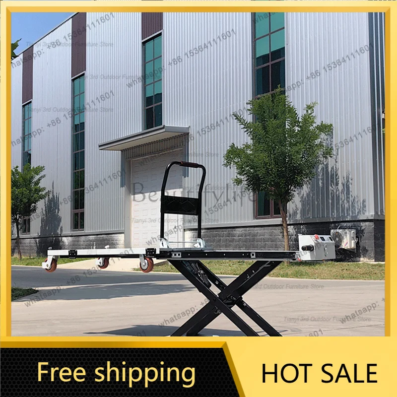 LS  Industrial Electric Handcart Modern Hydraulic Lifting Portable Handling Mobile Flatbed Commercial Tool Utility Cart FYET