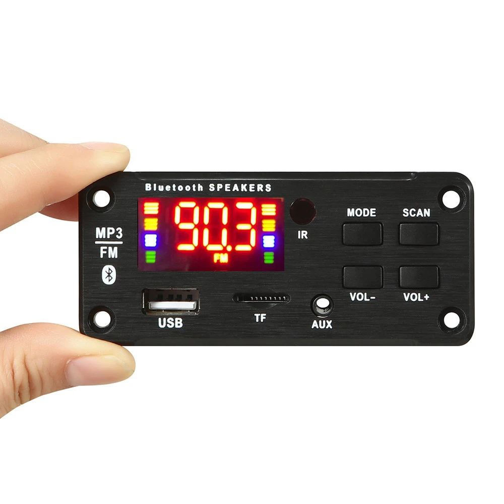 12V MP3 WMA Decoder Board 50W 2*25W Wireless Bluetooth 5.0  Amplifier Car Audio USB TF FM Radio Module MP3 Player