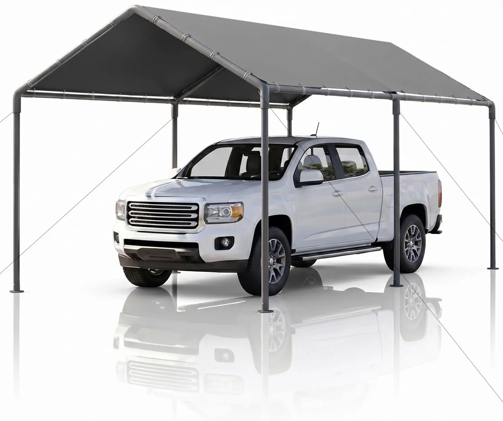 Carport, Heavy Duty Galavanized Carport Canopy, Party Car Tent Garage Shelter for Outdoor with Reinforeced Structure