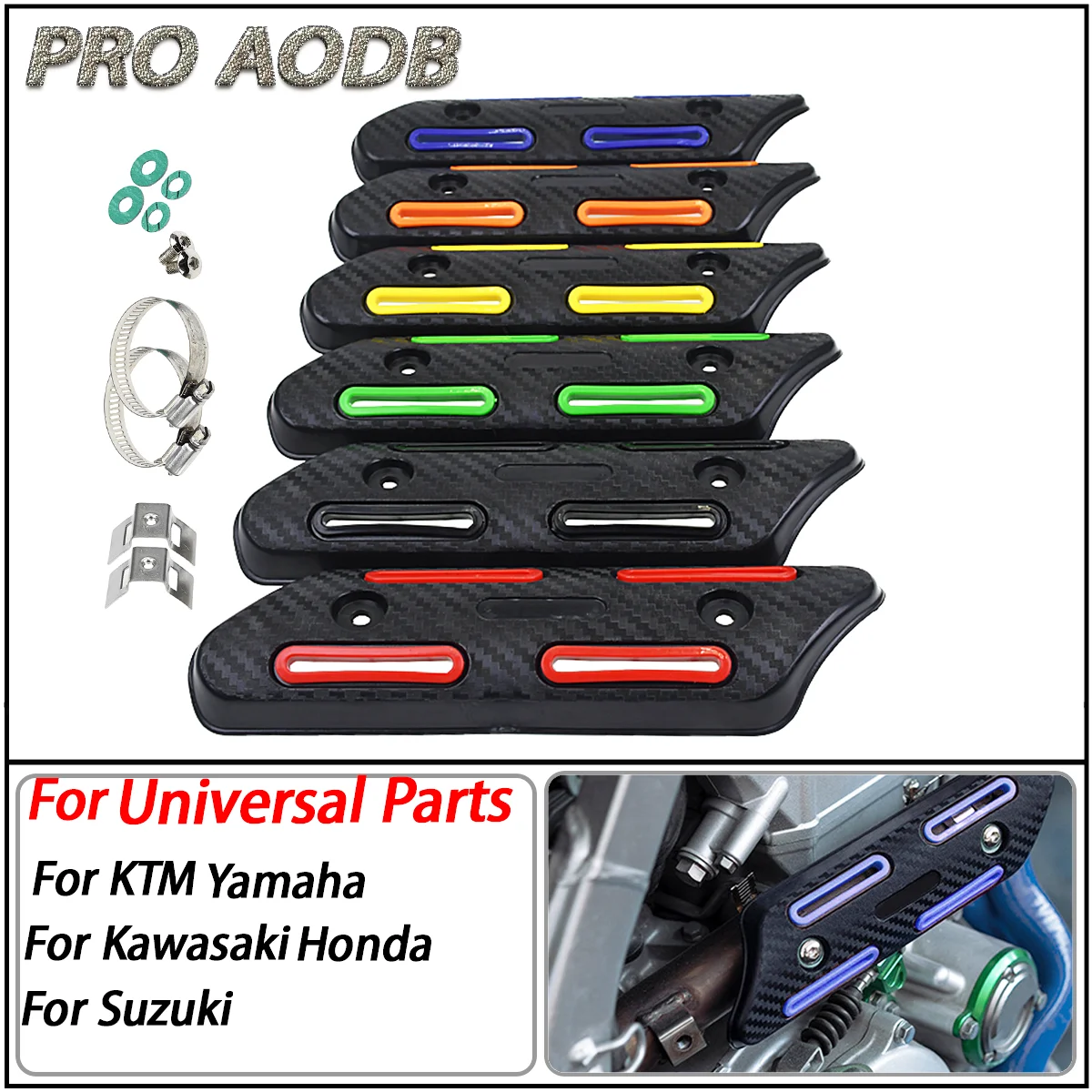 

Motorcycle Universal Exhaust Heat Shield Cover Protector For Husqvarna FE FC 250 350 450 501 For Husaberg FE 250 350 450 501