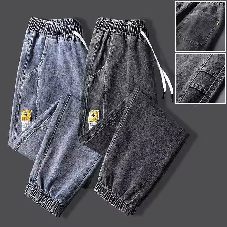 

Men's Loose Fce-lined Casual Denim Jeans High Waist Long Trousers Harlan Sle Autumn Winter New Arrival Youth Faion