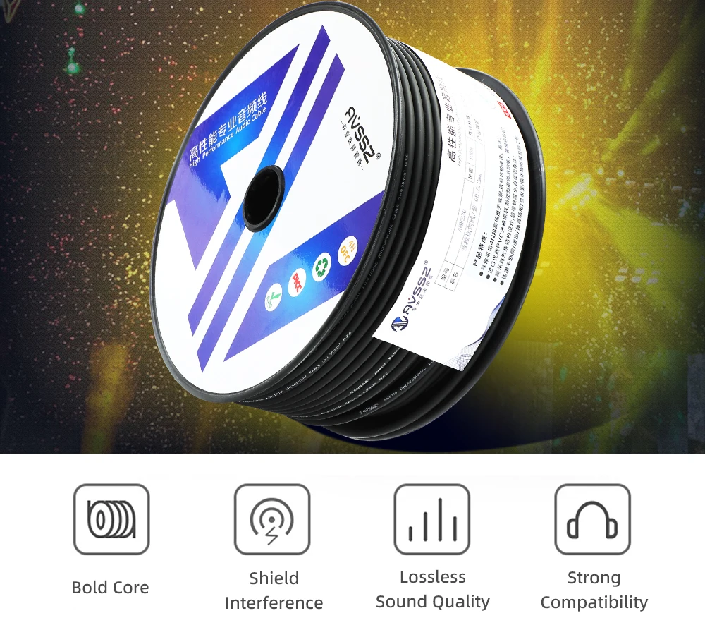AVSSZ 2 4-adriges Audiokabel TRS XLR RCA Audio Lautsprecher Signalkabel Mono Stereo Einzelne Zweireihige Kabel 6,35 Mikrofonkabel – Detail 30