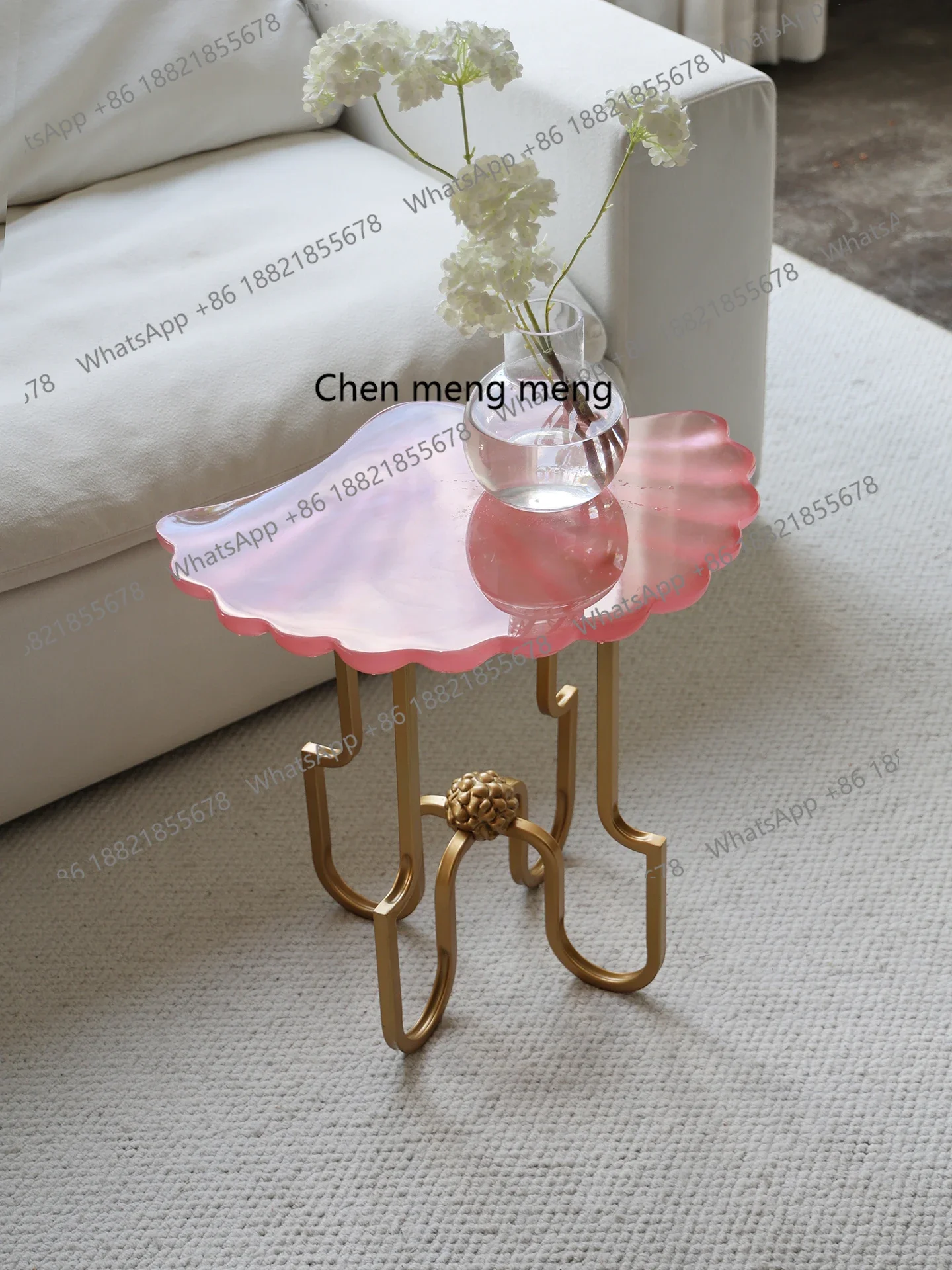 

cc182French medieval style resin shell small side porch sofa bedside B & B hotel balcony corner