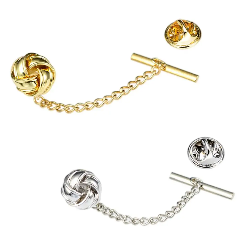 Alloy Mens Tie Tack Pins Collar Pin Brooch Lapel Pin for Meeting Wedding