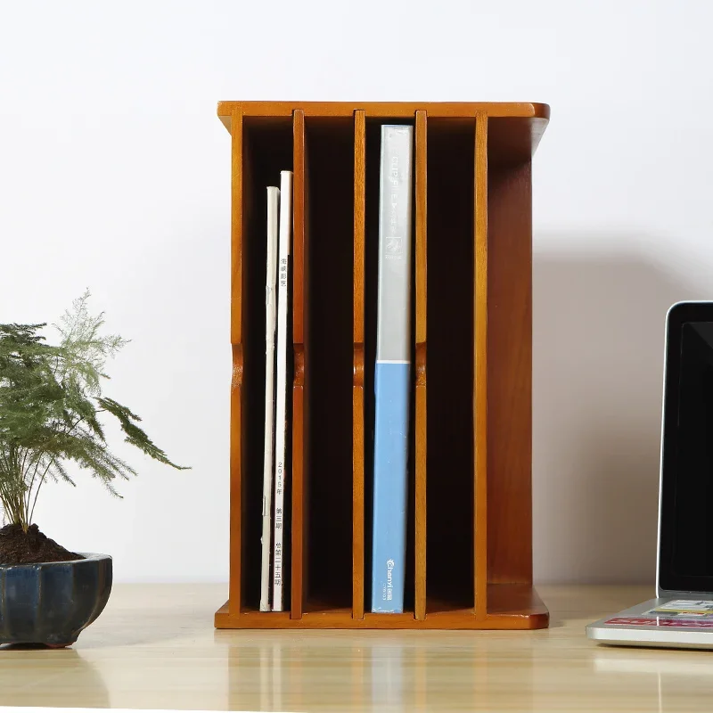 Desktop Organizer Box, Solid Wood Office Multi-Function Storage Shelf for Home, Portable Bluetooth Speaker