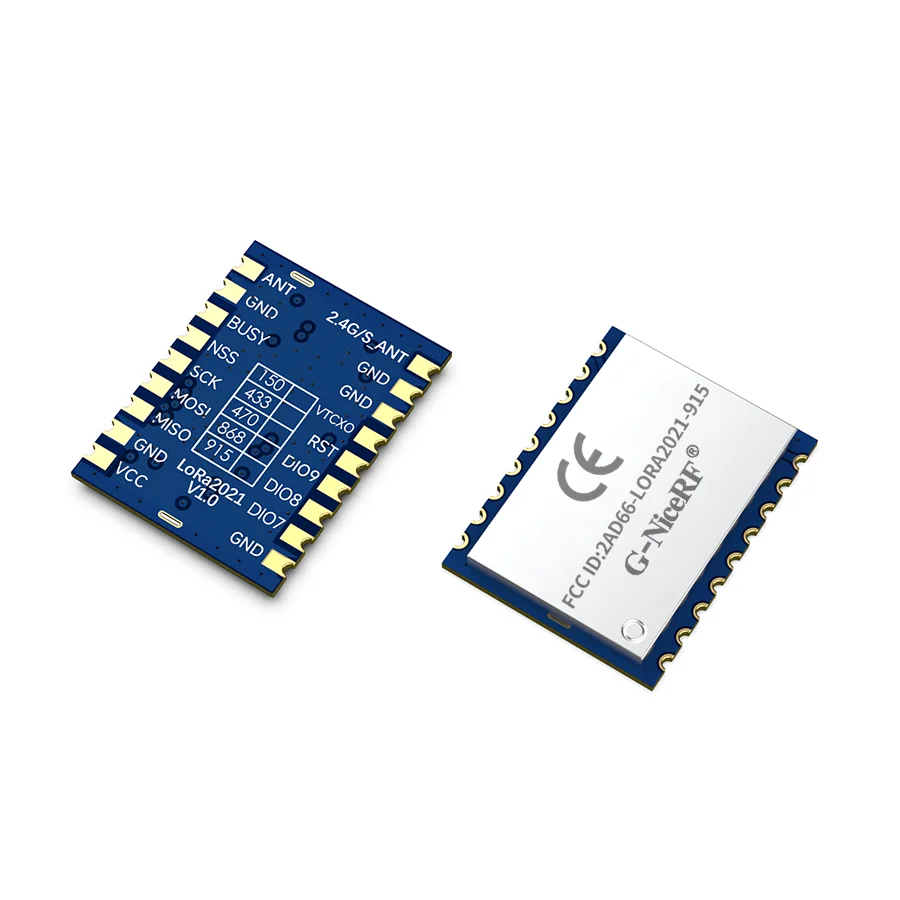 G-NiceRF |   2 шт. LORA2021 Sub-GHz 433/868/915 МГц, 2,4 ГГц, S-диапазон, LR-FHSS, дальномер RTToF, 2,6 Мбит/с, LoRaWAN ®   Совместимость