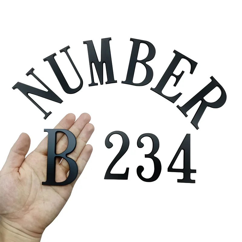 

26 Letters House Number Outdoor Digital Number Stickers Residence Signs Door Alphabet Home Address Name Plate Hotel Room Number