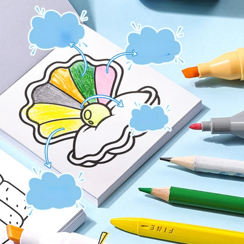 1 set of 3-pack portable mini coloring book is suitable for primary school students