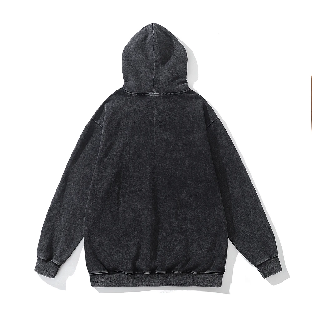 Dog Print Men's Hoodies Y2k Oversized Hip Hop Streetwear Hooded Berserk Retro Grunge Vintage Sweatshirt Casual Cotton Clothing