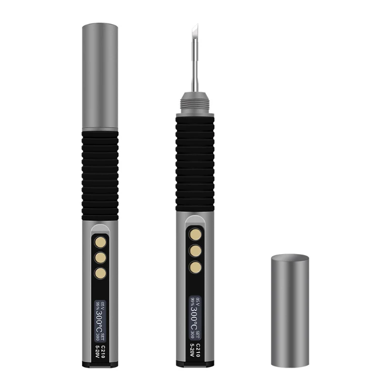Ferro de solda com display digital inteligente c210, concha de liga de alumínio 5-20v, ferramentas de soldagem de diagnóstico de reparo, fábrica pcba