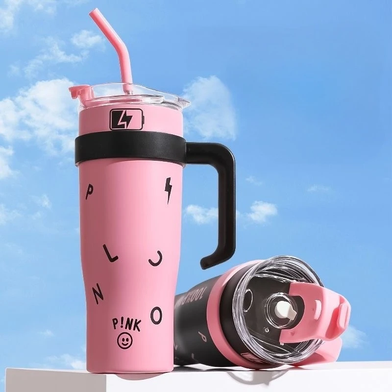 

High appearance 1200ml stainless steel vacuum insulated water cup, large capacity insulated bottle, picnic travel car water cup