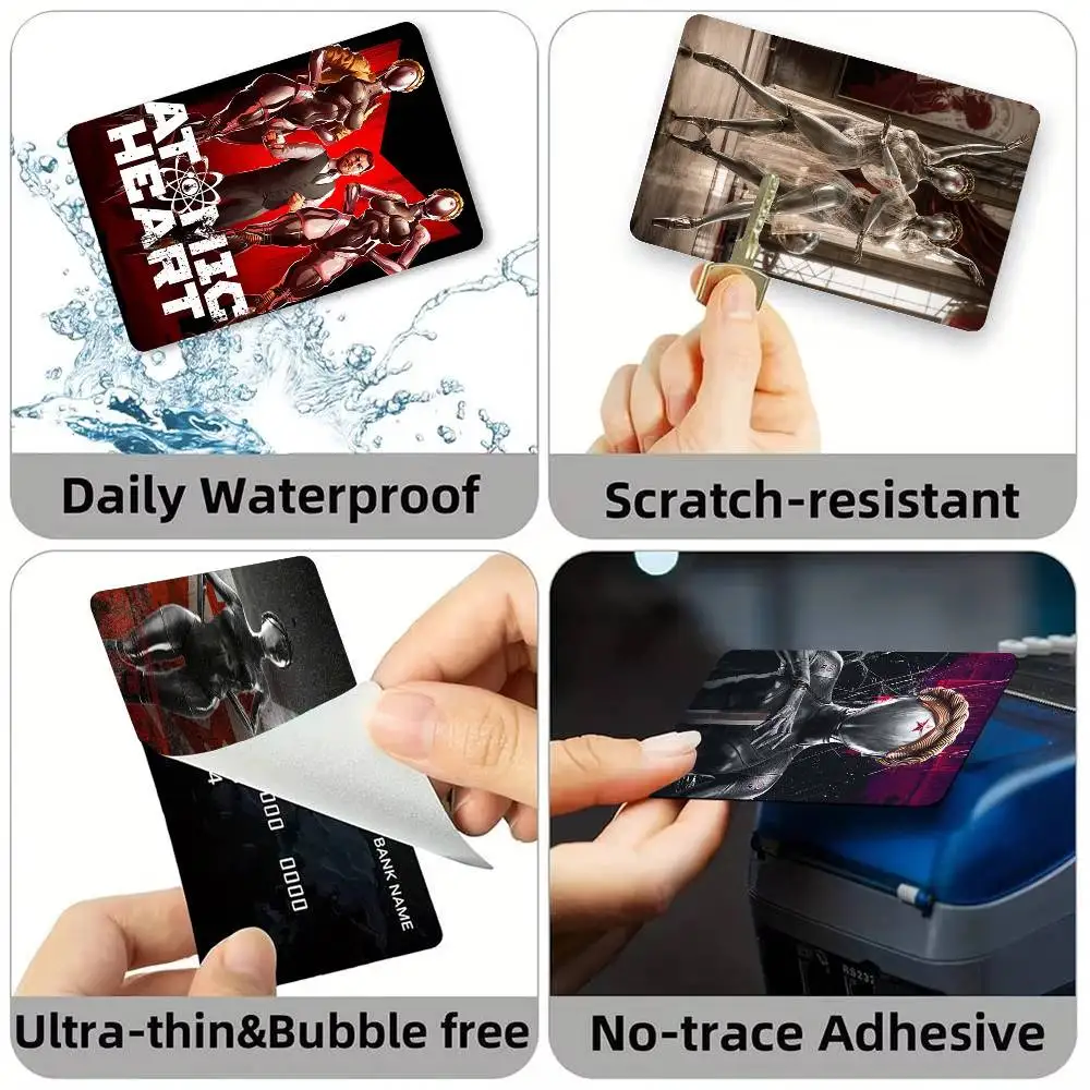 A-Atomic H-Heart Game Credit Card HD Stickers Small Chip Waterproof Sticker Game Card Decal Gift