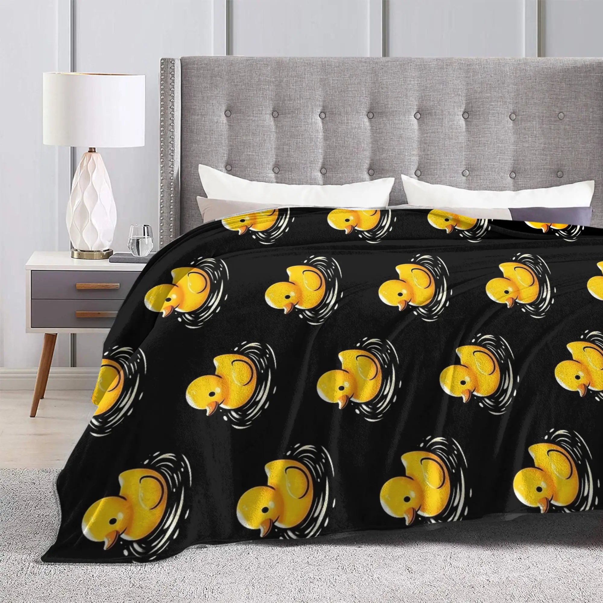 لطيف بطة مطاطية العائمة في الماء بطانية قطيفة الاطفال الفانيلا رمي بطانية للأريكة السرير الدافئة لينة جودة المفرش هدية فكرة