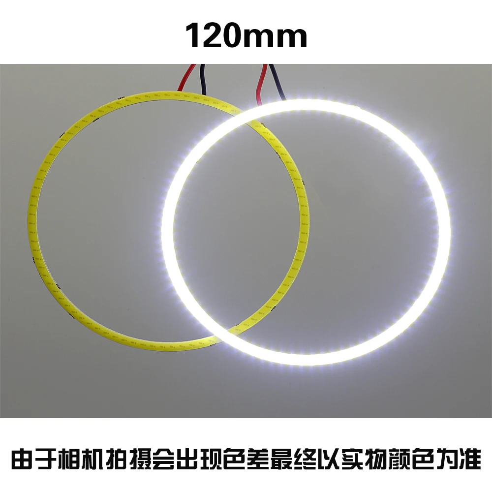 2PCS LED COB Car Angel Eye Led Halo Ring Bulb Light 60MM 80MM 100MM Fog Headlight Car Auto Moto Moped Scooter Motorcycle DC 12V