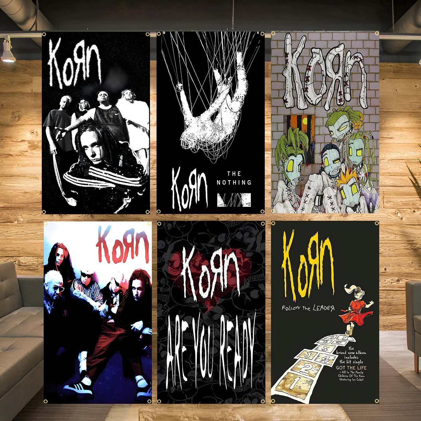 3x5Ft 90x150cm K-Korn Bands Flag Polyeste Printing Banner for Garage Wall Art Out Door Decoration With Grommet