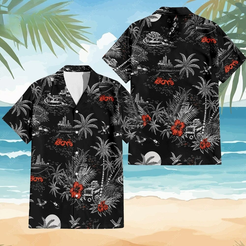 The Boys Billy Butcher Signature Style Summer Hawaiian Shirt TV Series Merch Loose and Comfortable Beach Cuban Collar Shirt