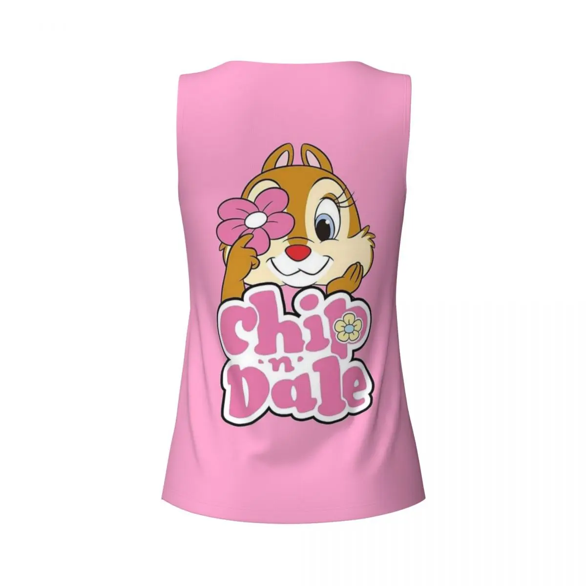 Custom Cute Cartoon Chip 'n' Dale Yoga Tank Tops Women Gym Workout Sports Shirt