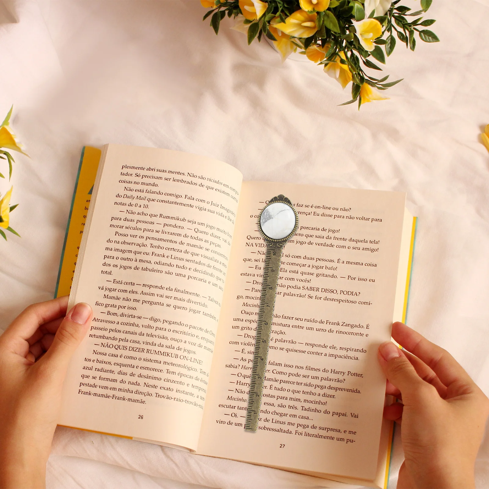 

Zinc Alloy Bookmark Ruler Natural Stone Book Mark Students Stationery Home Office Library Reading Tool Long Life