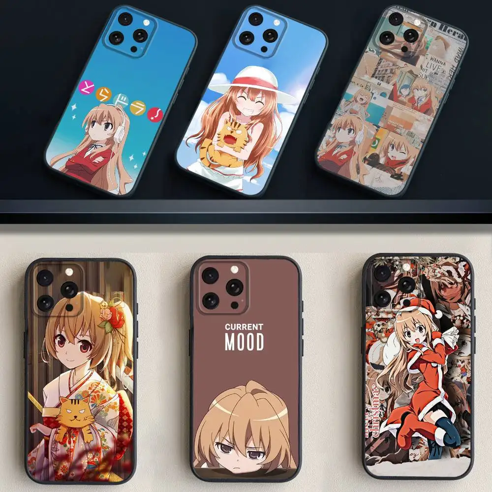 

Чехол для телефона T-Taiga Toradora A-Aisaka для iPhone 17,16,15,14,13,12,11 Plus,Pro Max,XS,XR,SE,Mini,8,7,мягкий силиконовый черный чехол