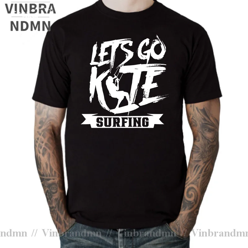 Let's Go Kitesurfing Kitesurfer Kitesurf T Shirt Funny Graphic Fly Kitesurfing Windsurfing Harajuku T-shirt Sea Surf Tops TShirt