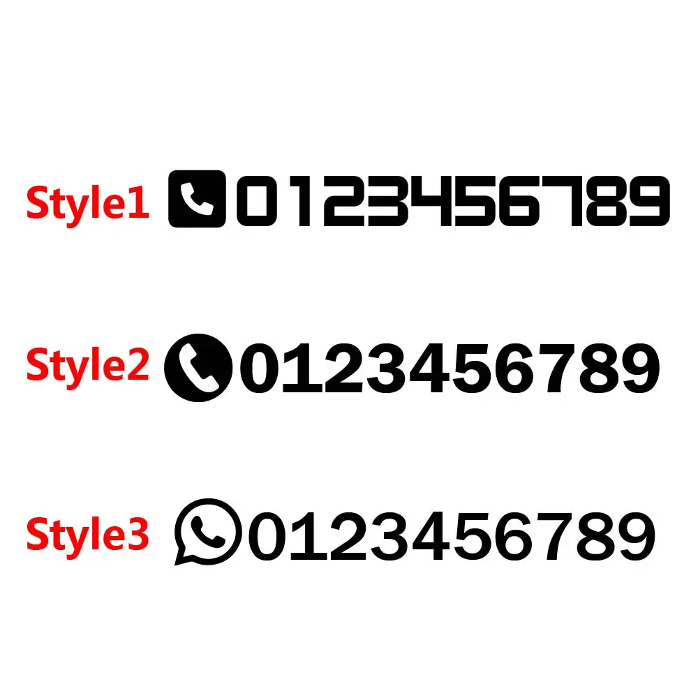 1 قطعة مكتب الهاتف الملونة مخصص رقم الهواتف ملصقات السيارات والشارات ملصقات للسيارات ملصقات جدار مقاوم للماء ديكور المنزل