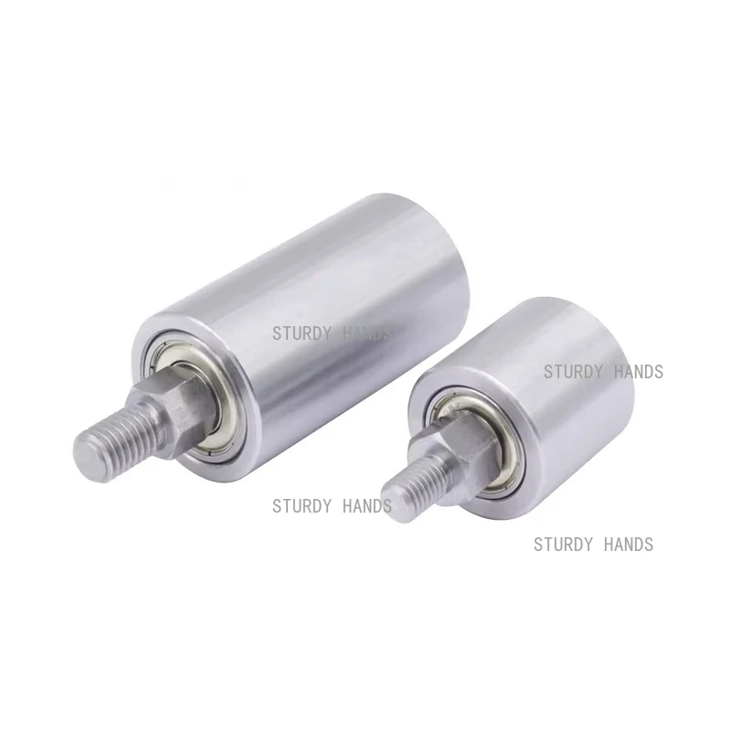 1pc Unilateral tooth guide wheel Double bearing driven Roller passive wheel track wheels Non powered roller press wheel