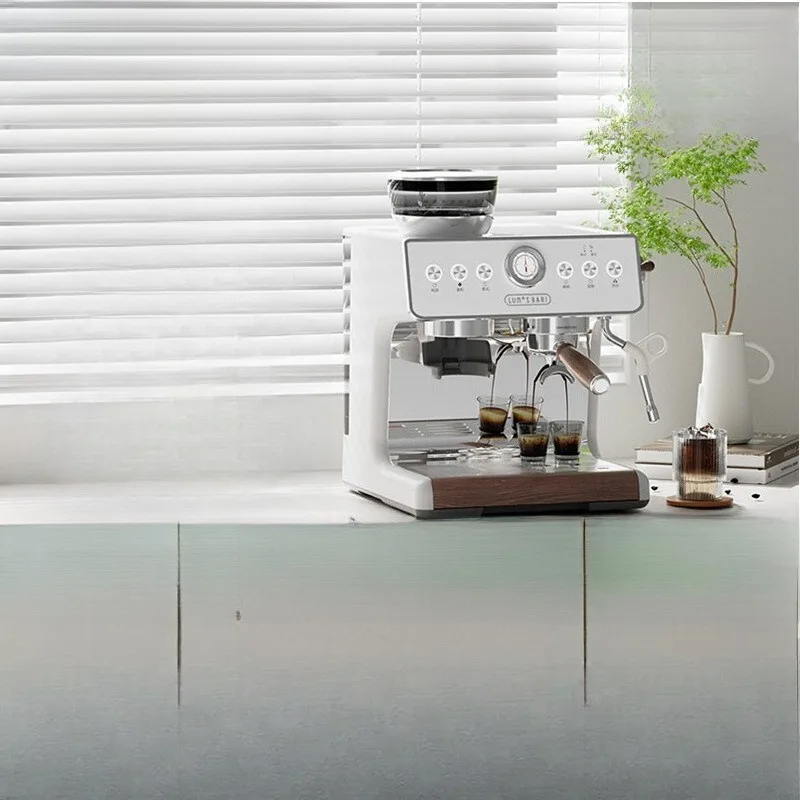 

Coffee machine, small semi-automatic for household use, integrated Italian grinding, dual heating system