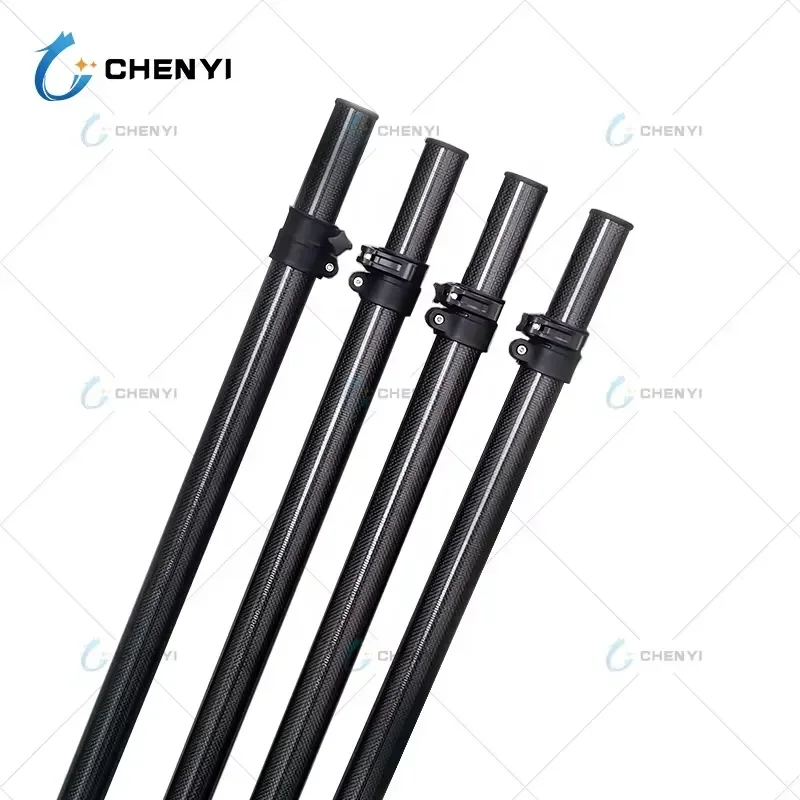 8ft Adjustable Carbon Fiber Tent Pole Flexible Retractable Extension Rod for Camping Tarp Shelter Outdoor Hiking Gear