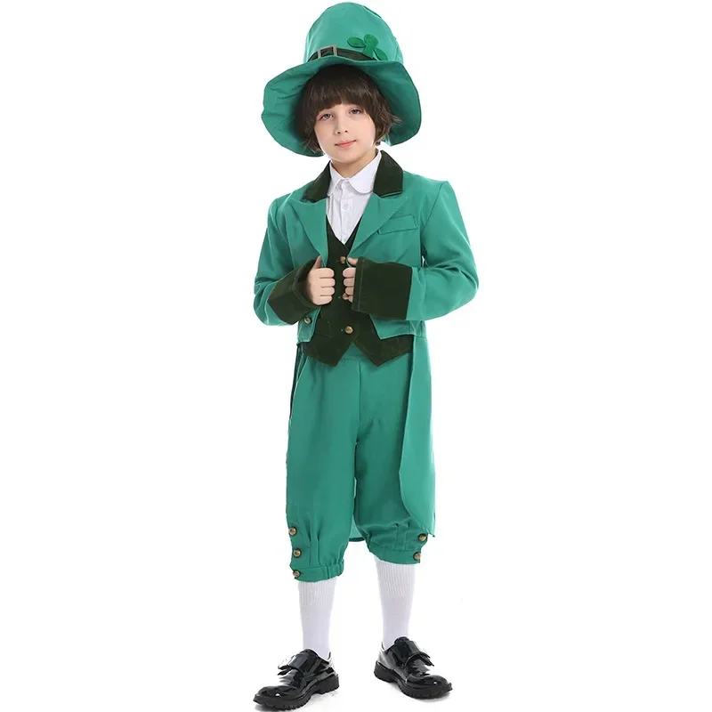 St.Patrick's Day Cosplay Lrish Elf Performance-Kostüm für Jungen