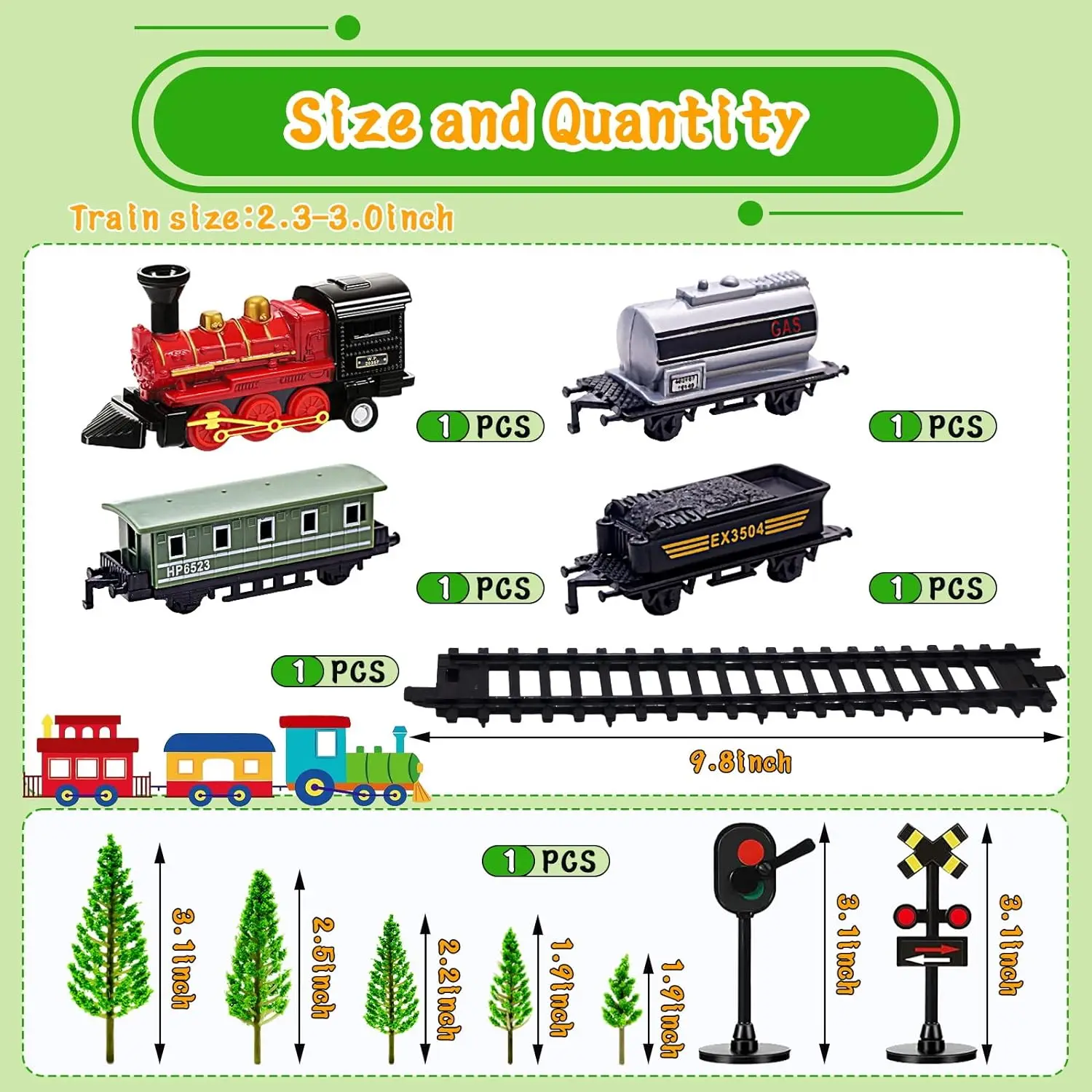 12pcs Train Cake Decorations Mini Train Traffic Track Railway Lights Cake Topper Decorations for Train Themed Birthday Party