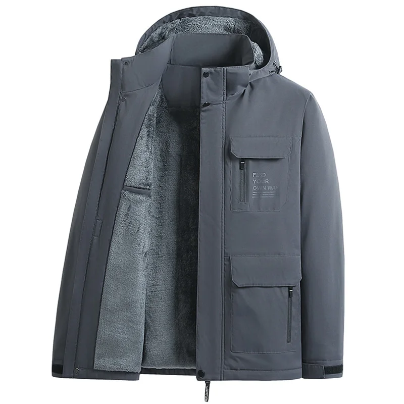 Chaqueta acolchada para hombre, parka gruesa de algodón, cálida, impermeable, cortavientos, abrigo térmico negro, invierno, novedad de 2023