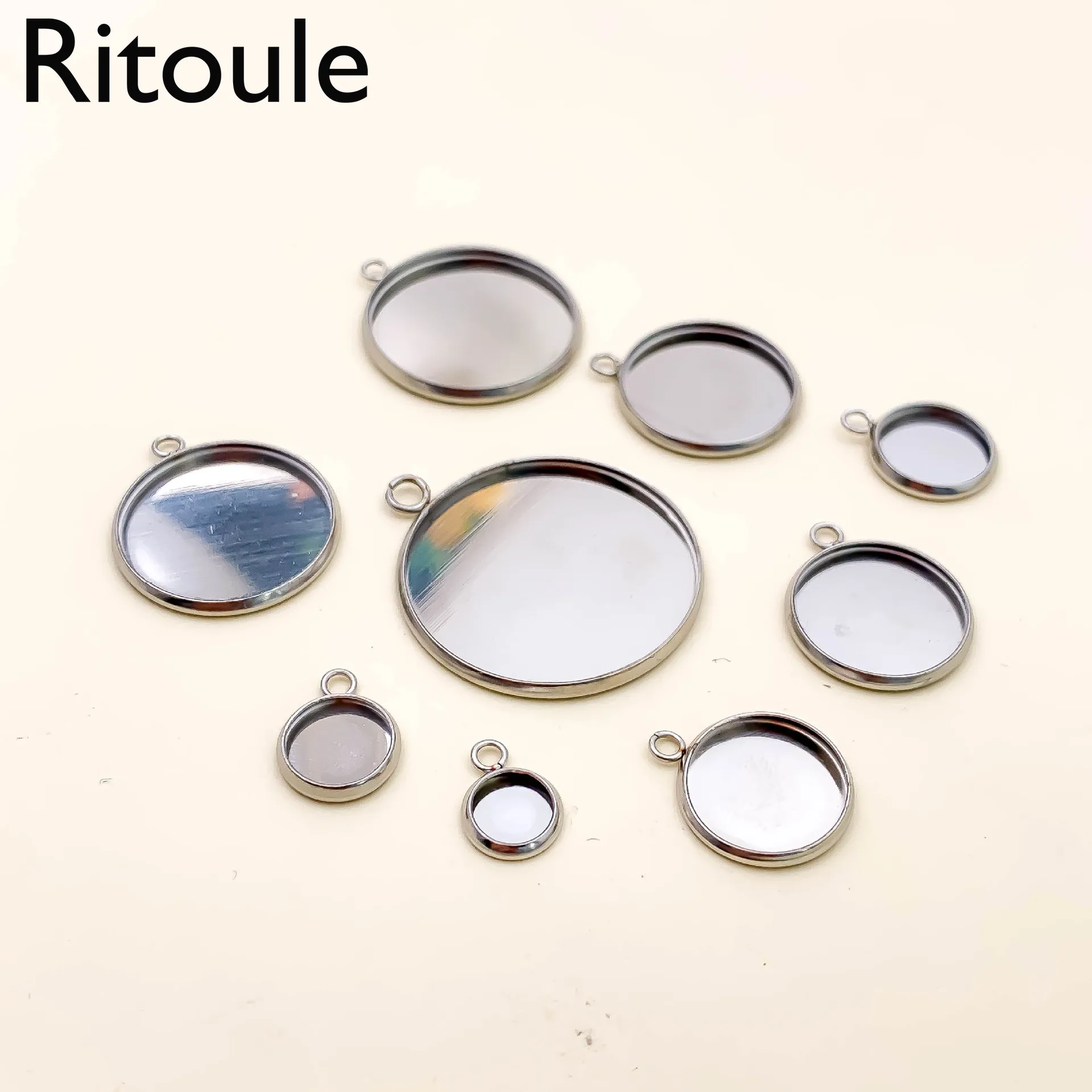 10pcsStainless steel titanium steel single crane double crane 6-30m time gem bottom support tray DIY accessories