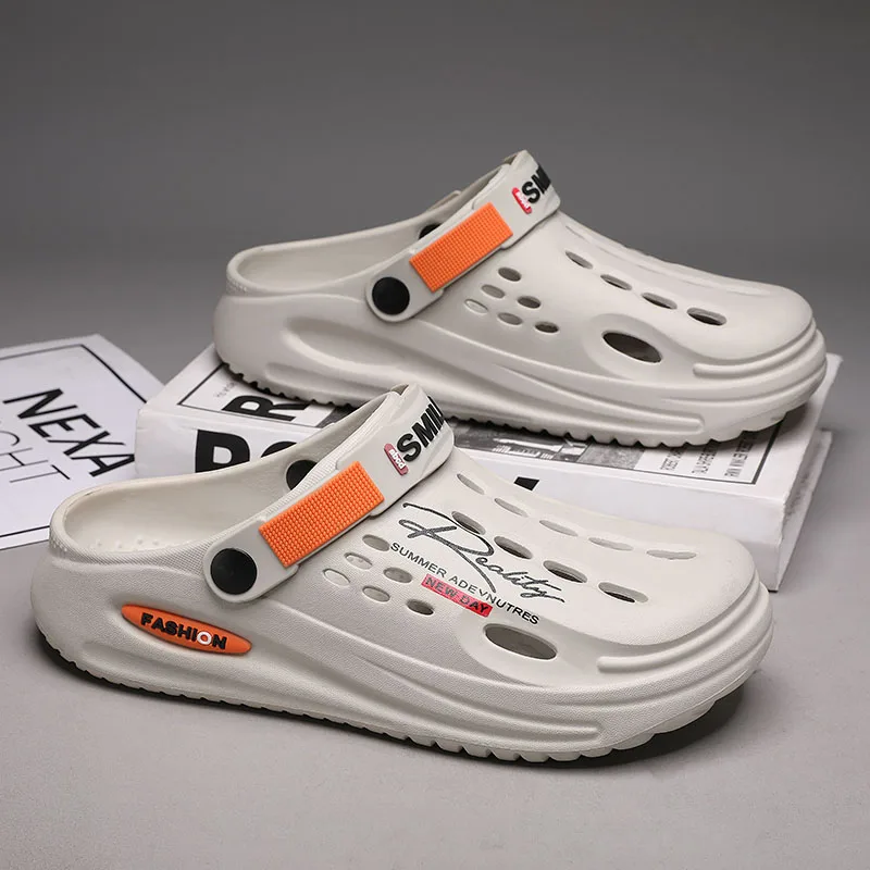 Nouvelles sandales pour hommes 2026 – Sabots creux d'extérieur antidérapants à drainage rapide pour la plage, le trekking et la conduite – Chaussures aquatiques décontractées