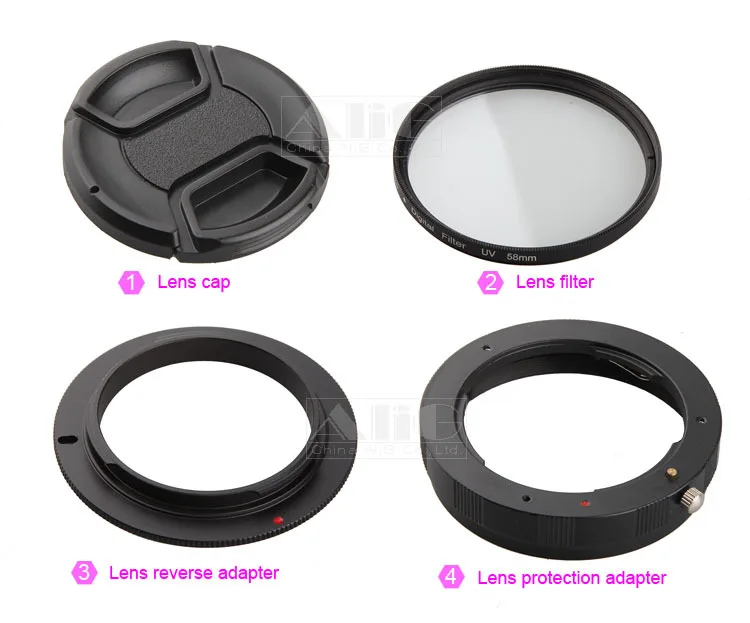 For Pentax Camera Macro Lens Reverse Adapter Protection Ring Kr K7 K20D K100D K-70 K-50 K-3 K-3II K-5II K-5 IIs K-S1 K-S2 Camera