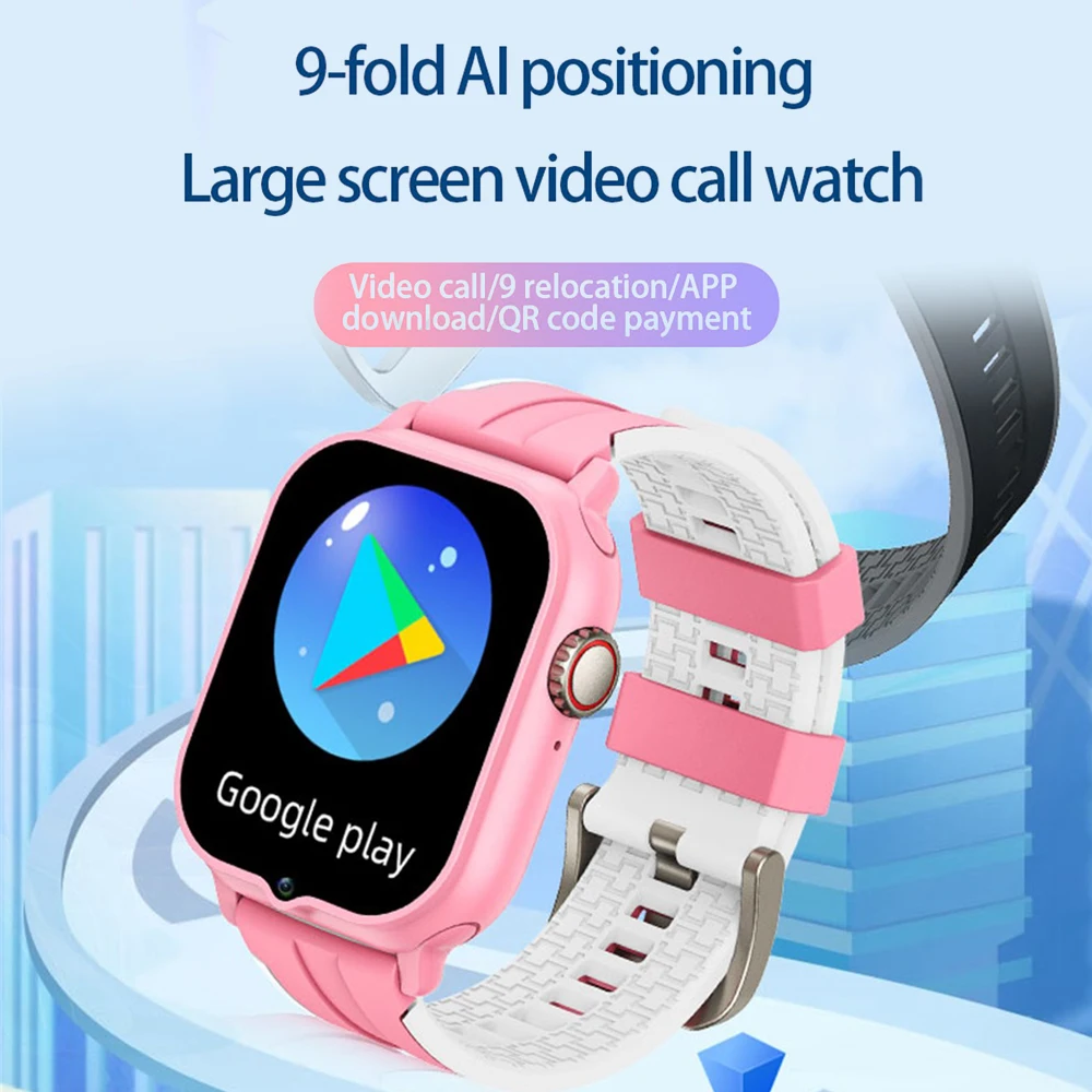 4G Children Smartwatch Kid Video Call Smart Watch GPS WIFI LBS Positioning SOS APP Download Heart Rate Health Watches Waterproof