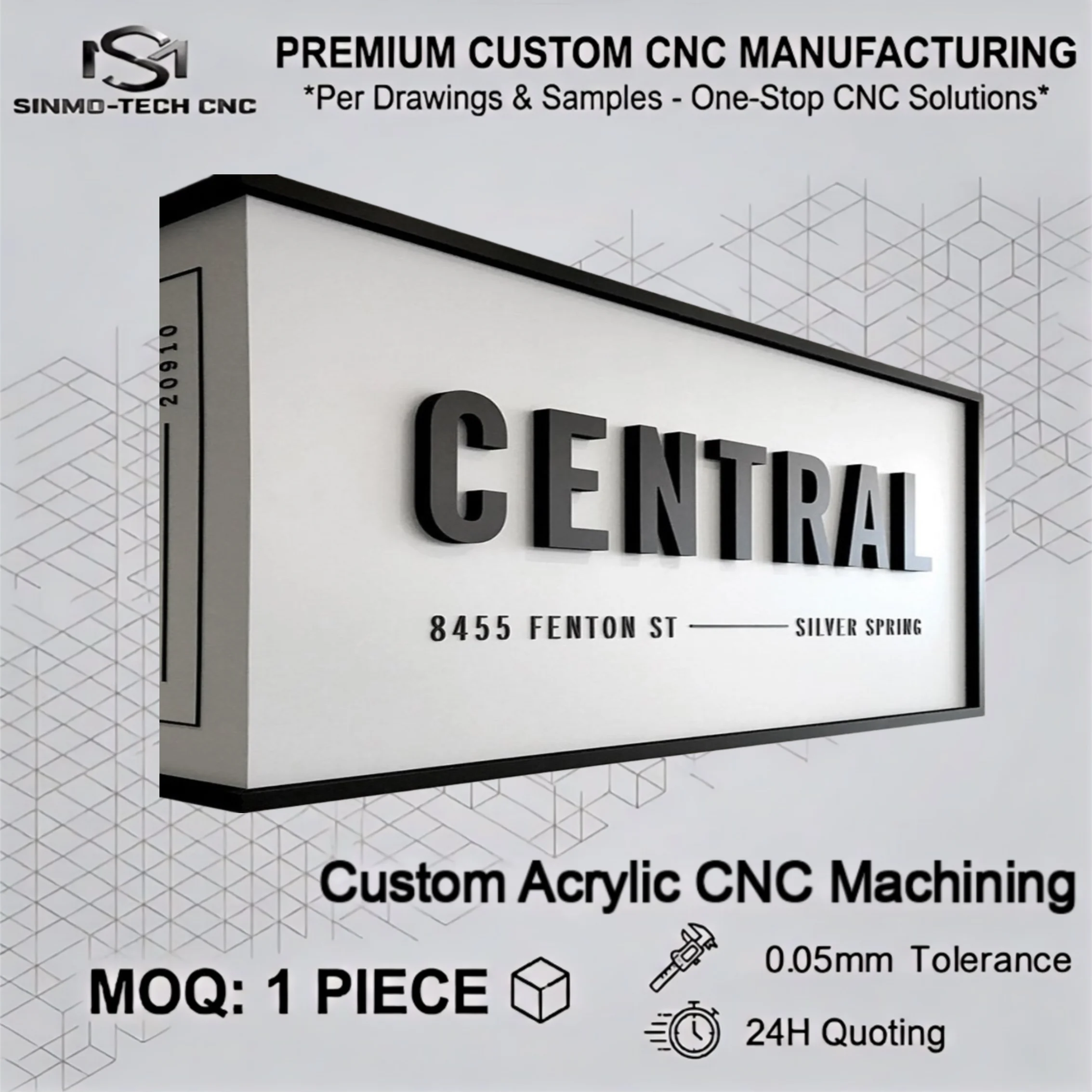 Custom Glossy Black Acrylic Sheet CNC Cutting, Pure Jet Black Plexiglass Panel, Laser Cut Shiny Plastic Plate, MOQ 1pc