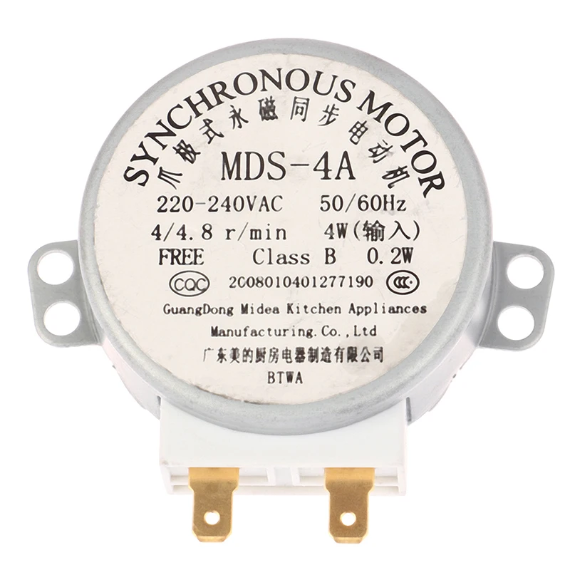 MDS-4A AC220-240V 4/4.8RPM Micro Turntable Synchronous Tray Motor Microwave Oven Accessories Spares Parts Core Coupling Clutch