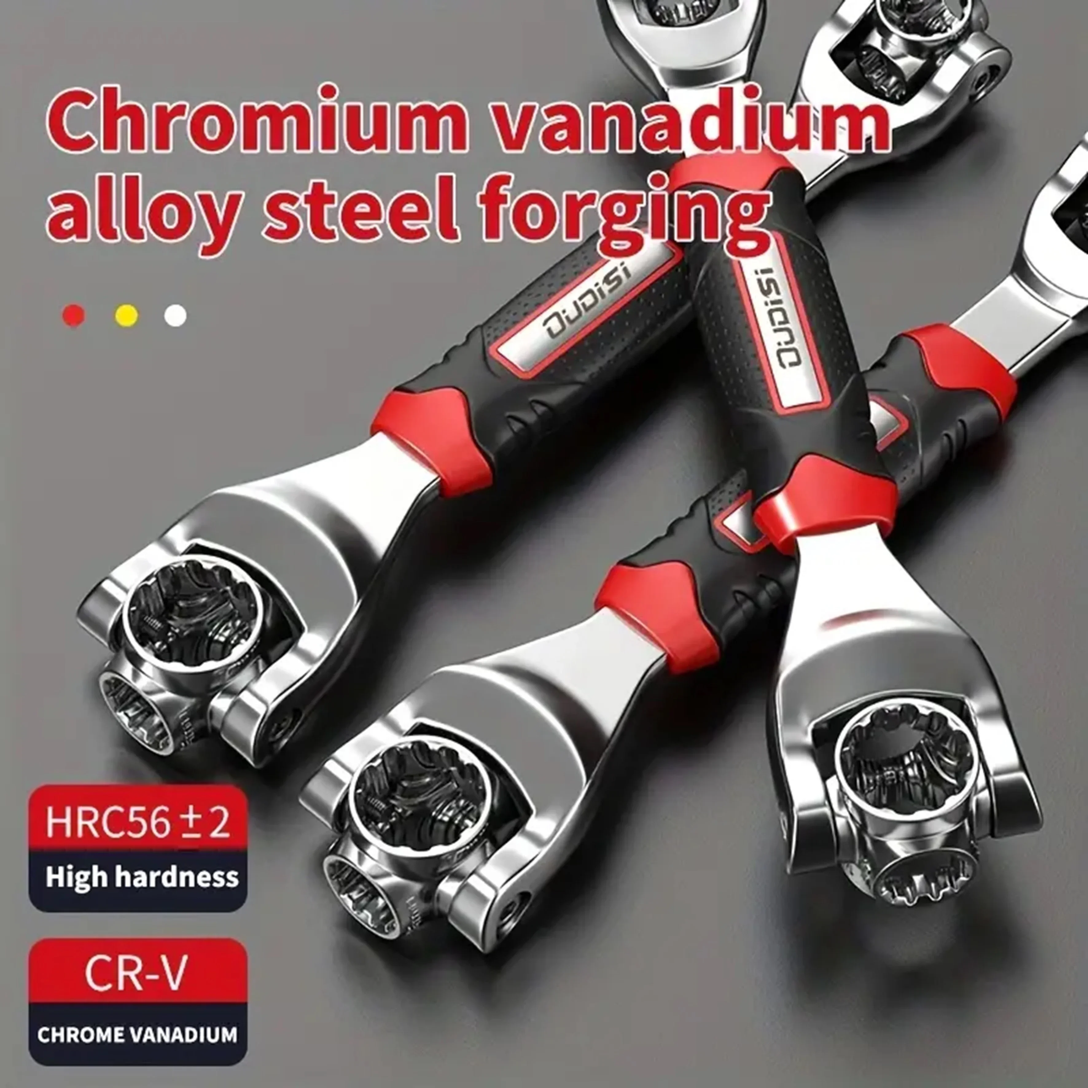 

Multi-function Socket Wrench Universal Ratchet Spline Bolt Socket Rotation 360 Degrees 8-19mm Household Portable Hand Tool